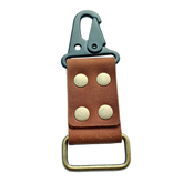 MEEBOY Small Handmade Heavy Duty Key ring holder, 4 Rivets Fixed Widened Leather Carabiner Keys