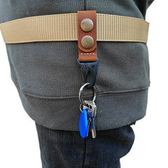 MEEBOY Handmade Leather Key Chains, Carabiner Keys with Double Button