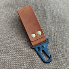 MEEBOY Handmade Leather Key Ring Holder, Belt Loop Key Keeper