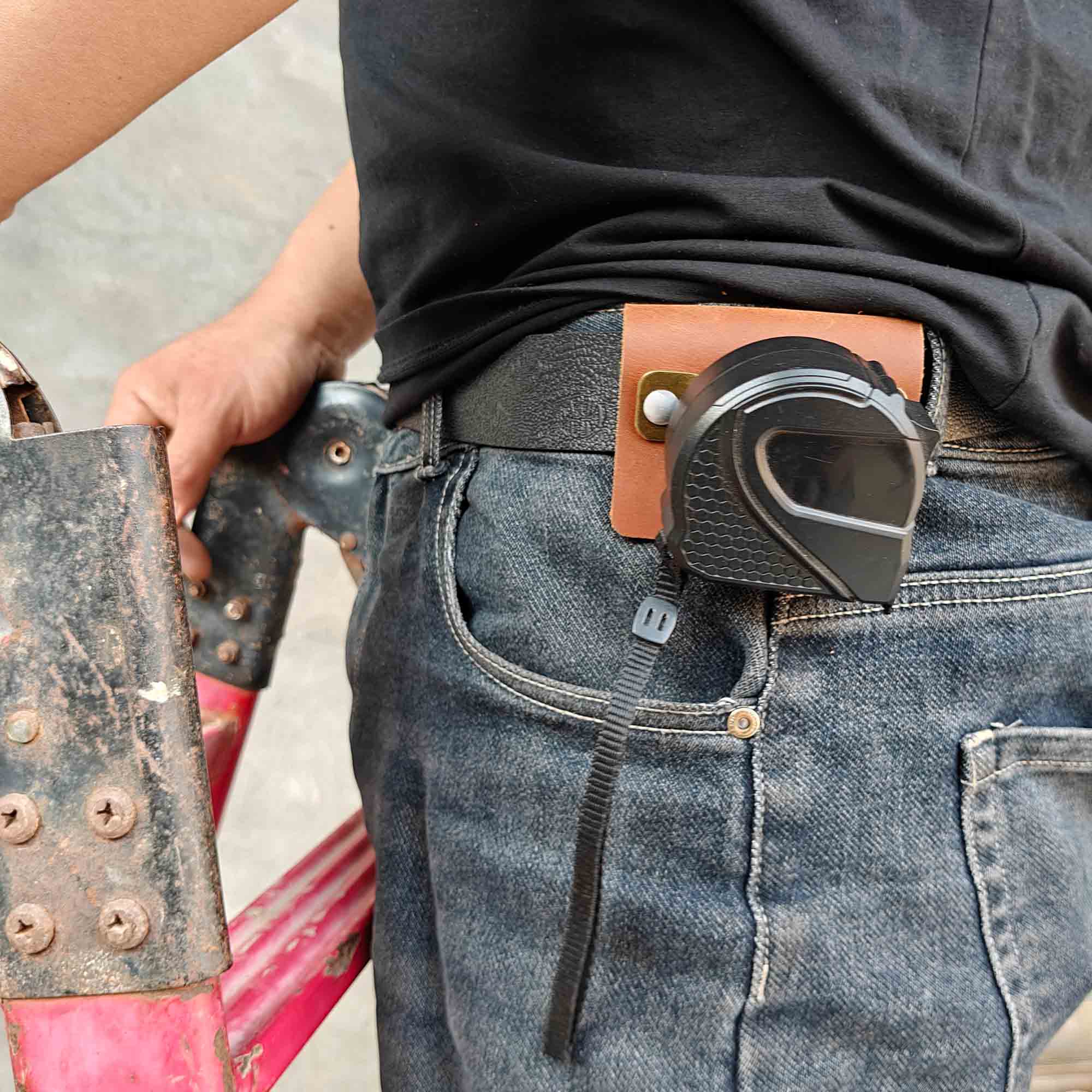 MEEBOY Leather Tool Holder,Tape Measure Holder,tape measure holder clip,Leather Tool Pouch