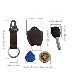 MEEBOY handmade leather car key sleeve for broken key car key cover for men and women