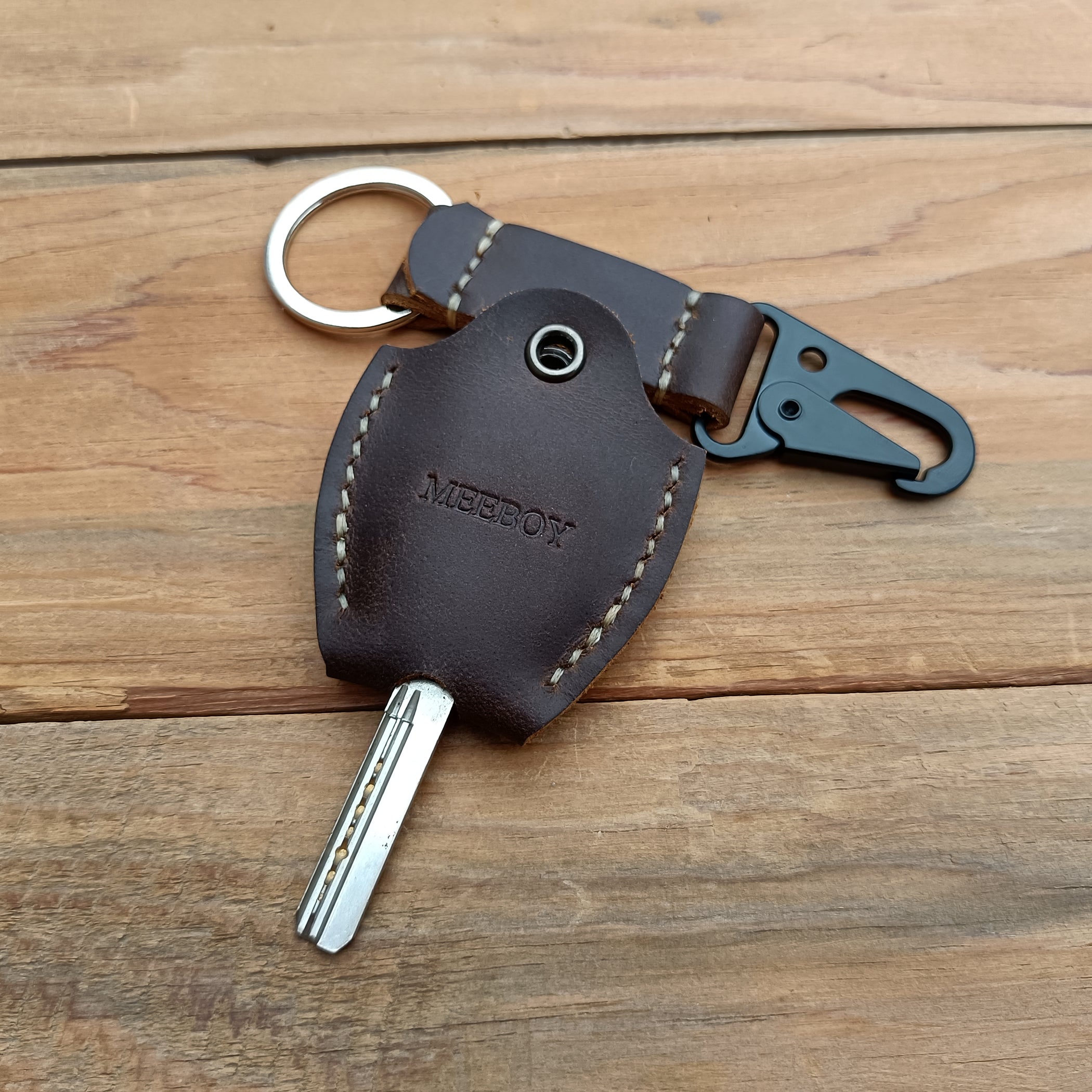 MEEBOY handmade leather car key sleeve for broken key car key cover for men and women