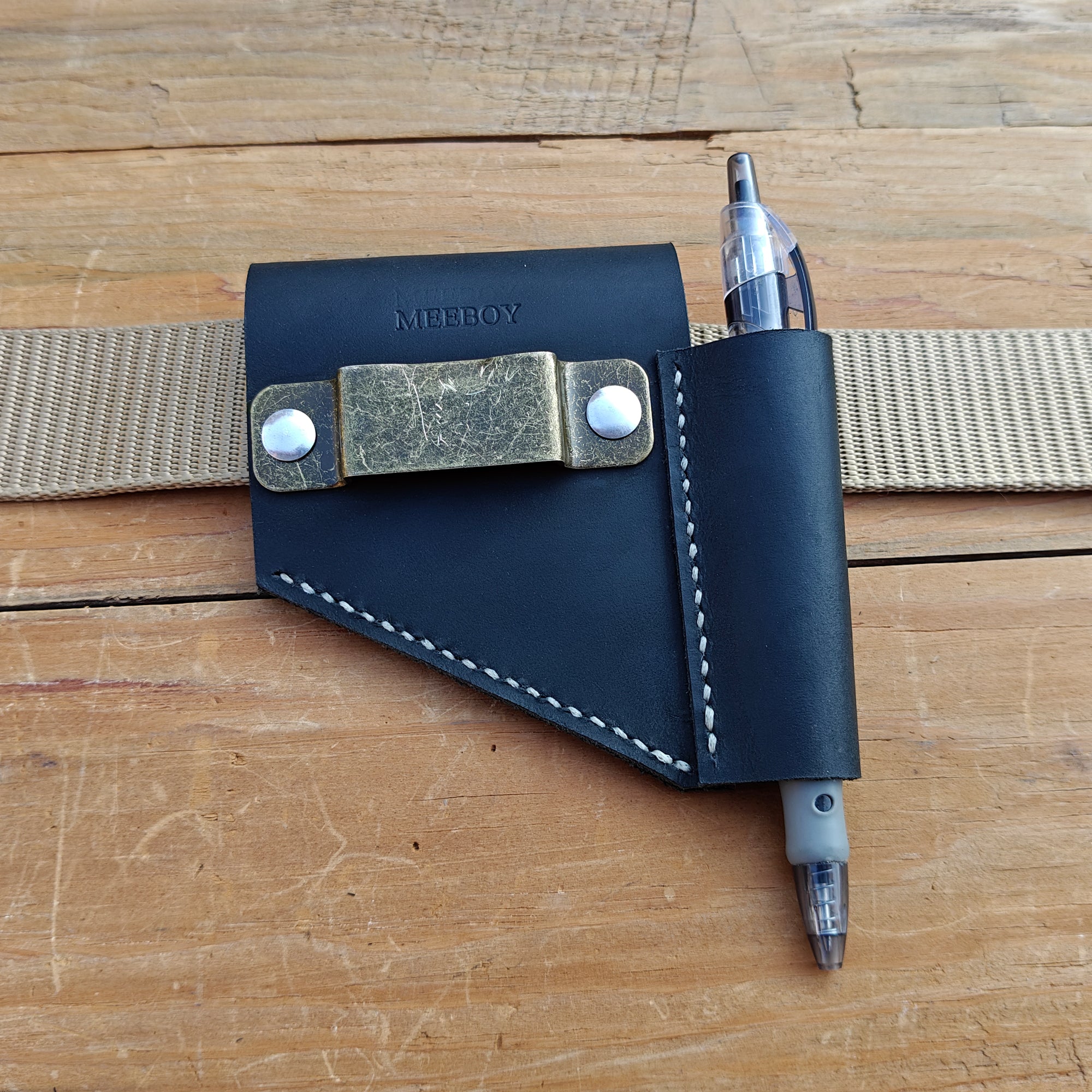 MEEBOY Handmade Leather Tool Holster, Tape Measure Holder for Belt Tool