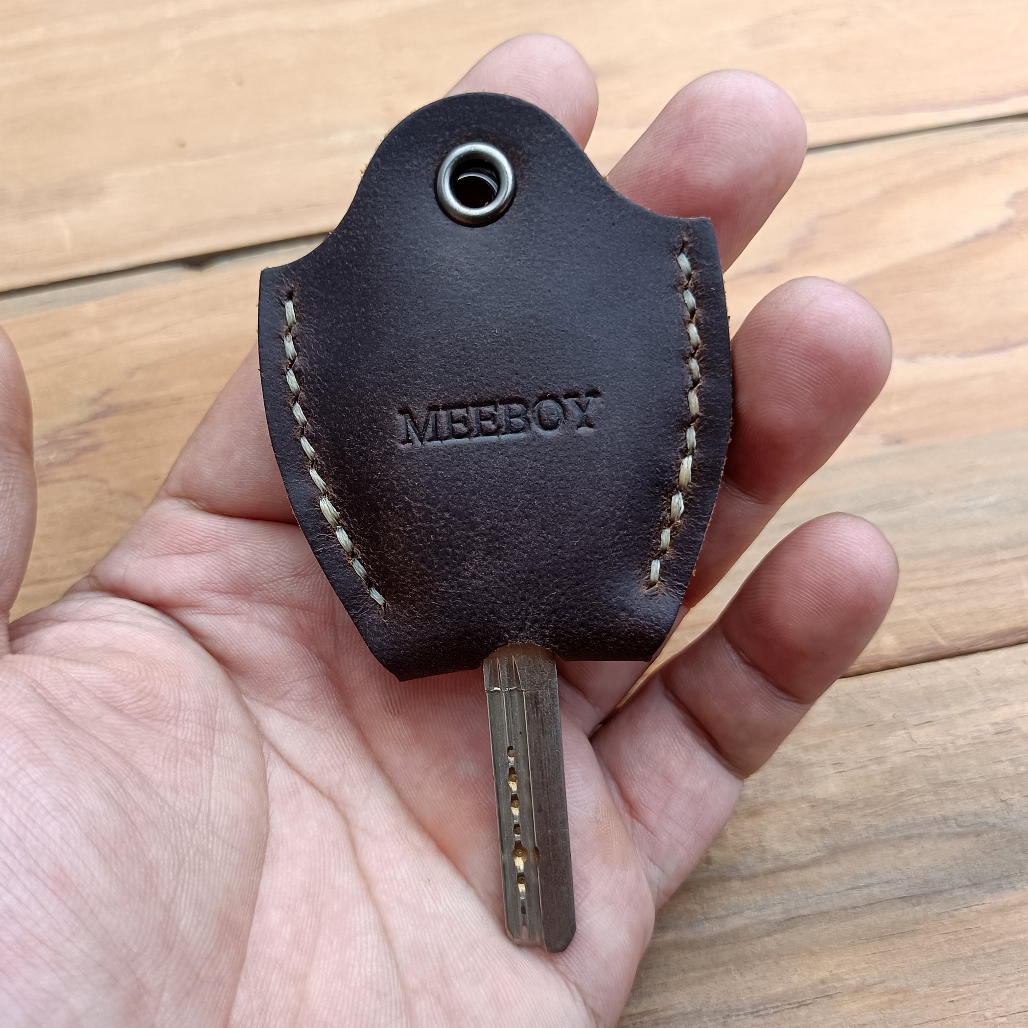 MEEBOY handmade leather car key sleeve for broken key car key cover for men and women