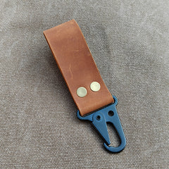 MEEBOY Handmade Leather Key Ring Holder, Belt Loop Key Keeper