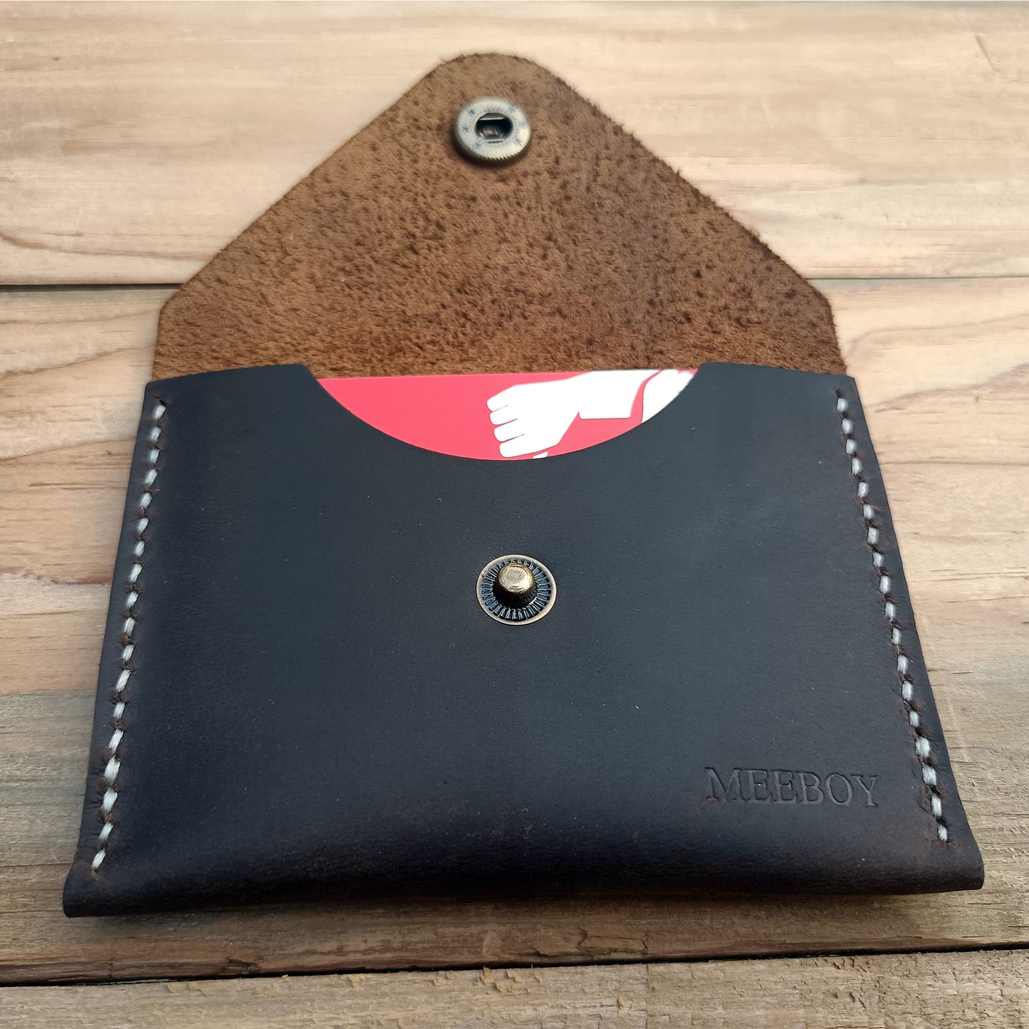 Handmade Credit Card Holder Slim Wallet Leather Wallet ,men women leather business card holder sleeve