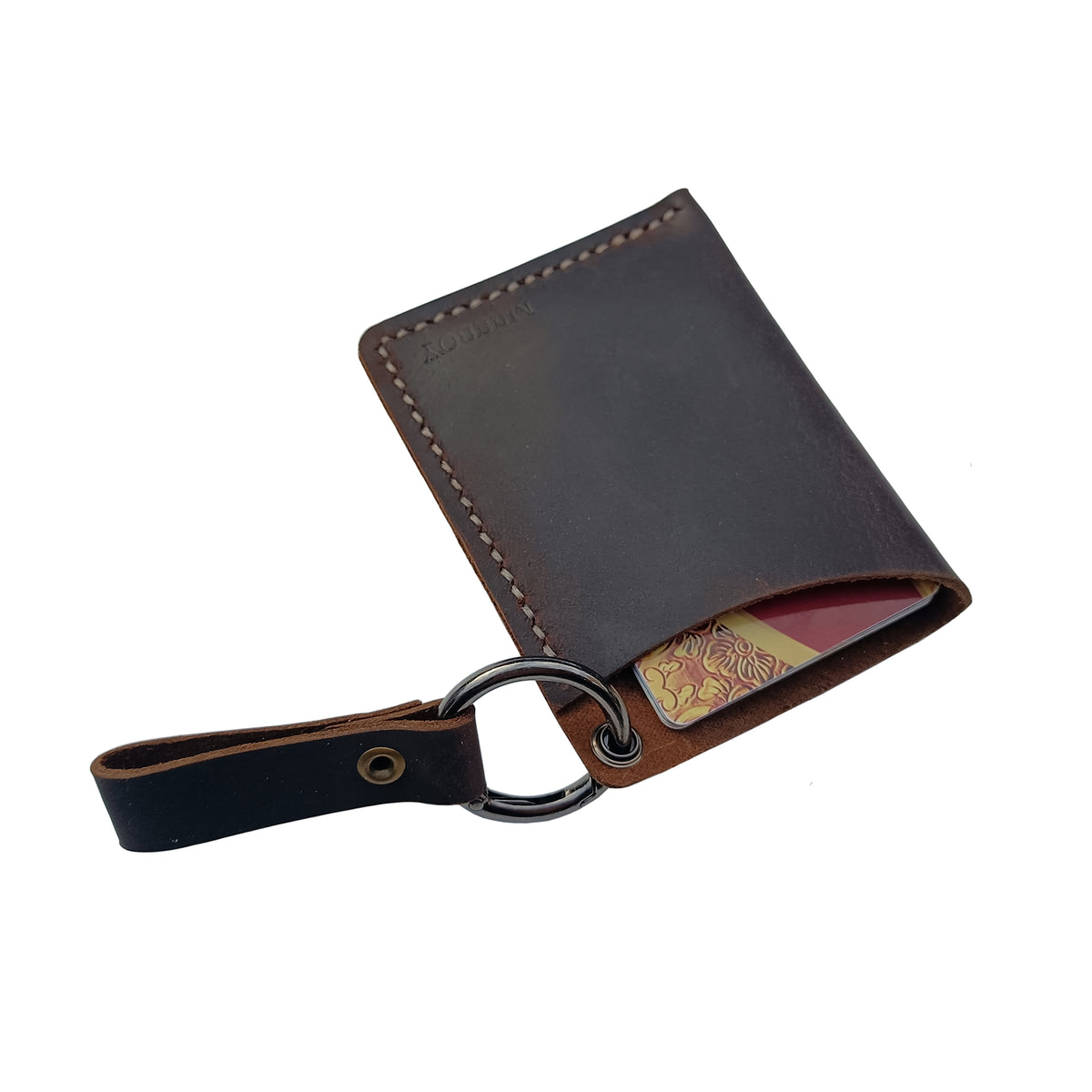 MEEBOY Handmade leather bank card wallet for men and women Front Pocket Card Wallet