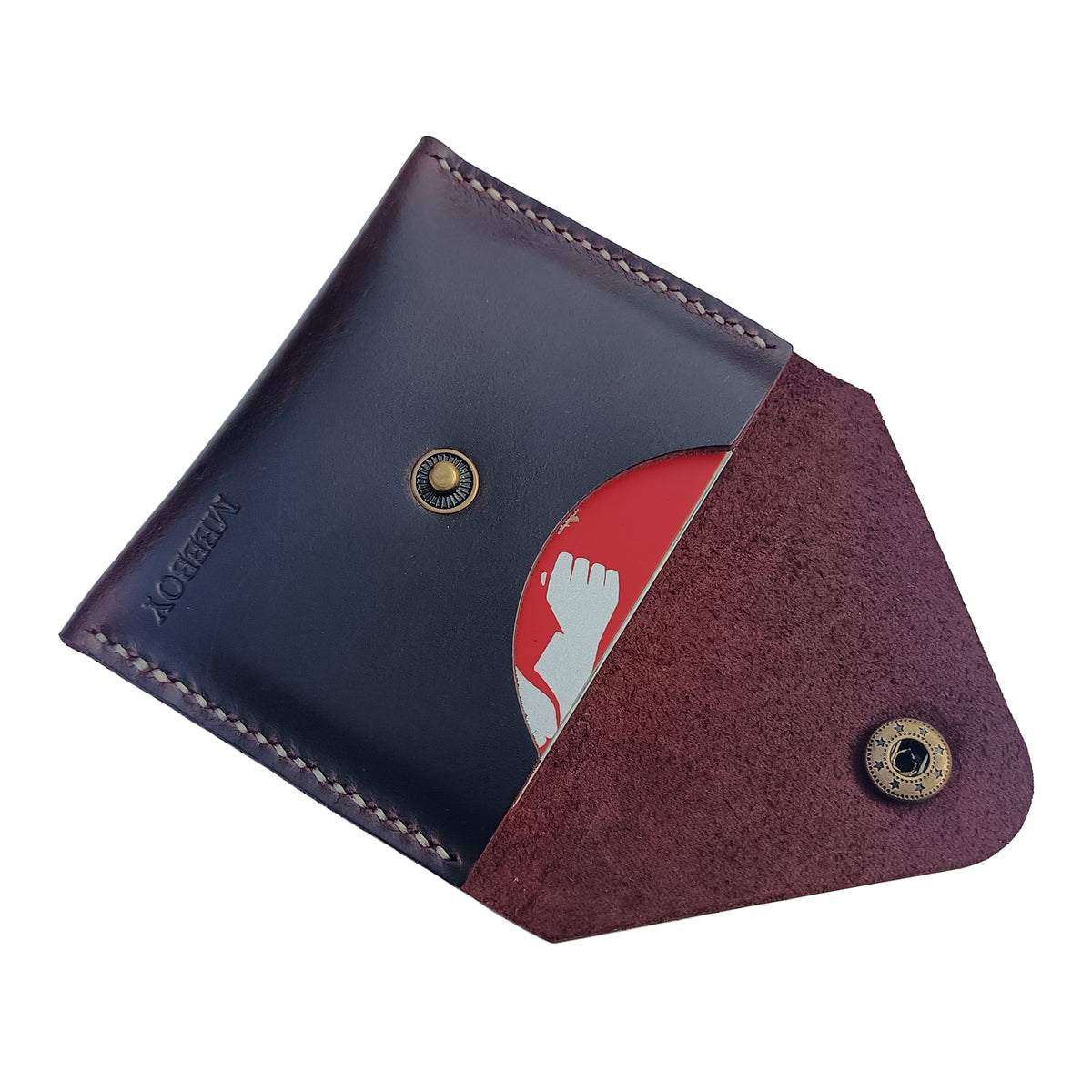 MEEBOY Handmade Leather credit card holder and coin purse,  thin wallet, slim wallet, handmade pouch