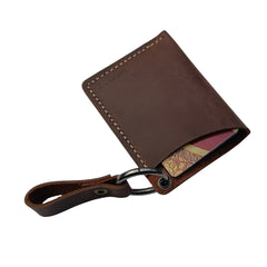 MEEBOY Handmade  leather business card holder Front Pocket Card Wallet bank card case Easy to carry