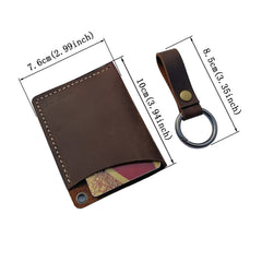 MEEBOY Handmade  leather business card holder Front Pocket Card Wallet bank card case Easy to carry