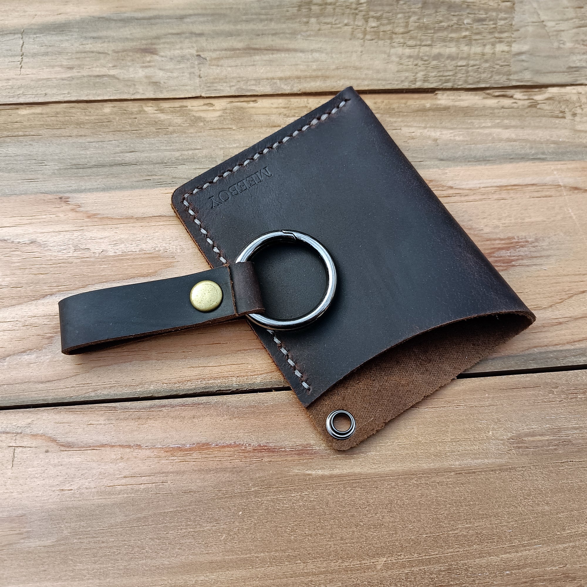 MEEBOY Handmade leather bank card wallet for men and women Front Pocket Card Wallet