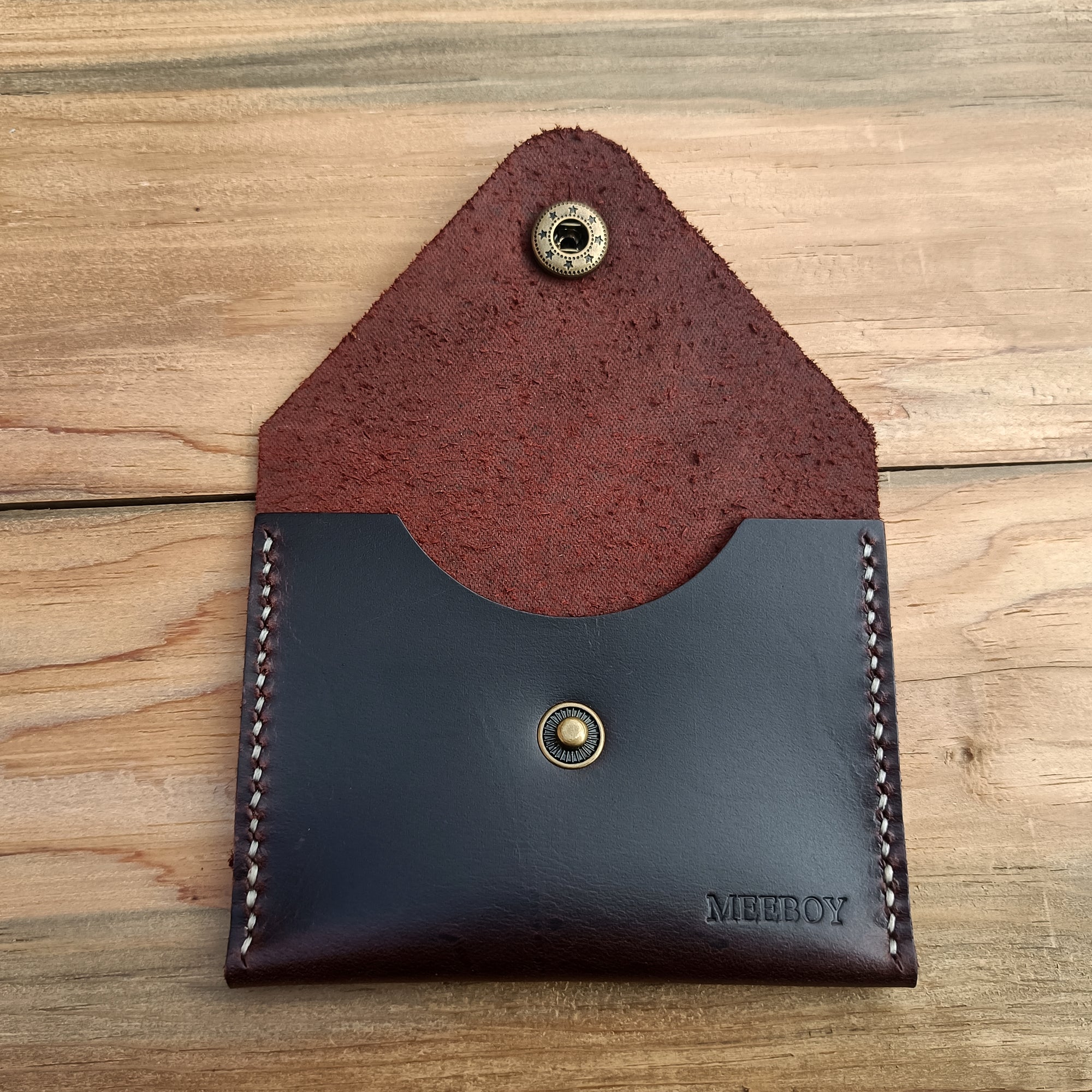 MEEBOY Handmade Leather credit card holder and coin purse,  thin wallet, slim wallet, handmade pouch