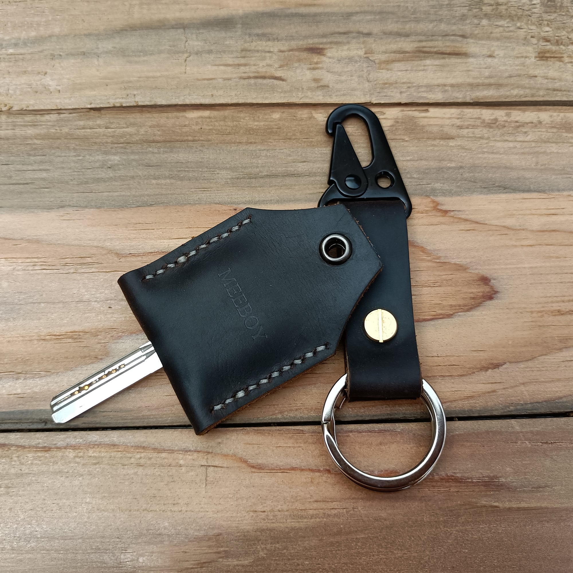 MEEBOY handmade Keychain leather Protective Key Case Cover for Key Control Dust Cap Holder Gift Women Key protector