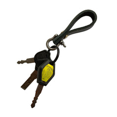 MEEBOY Handmade Thick Leather Keychain, Leather Car Keyring,leather Key Holder,leather belt keeper (alloy buckle)